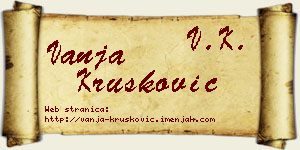 Vanja Krušković vizit kartica
